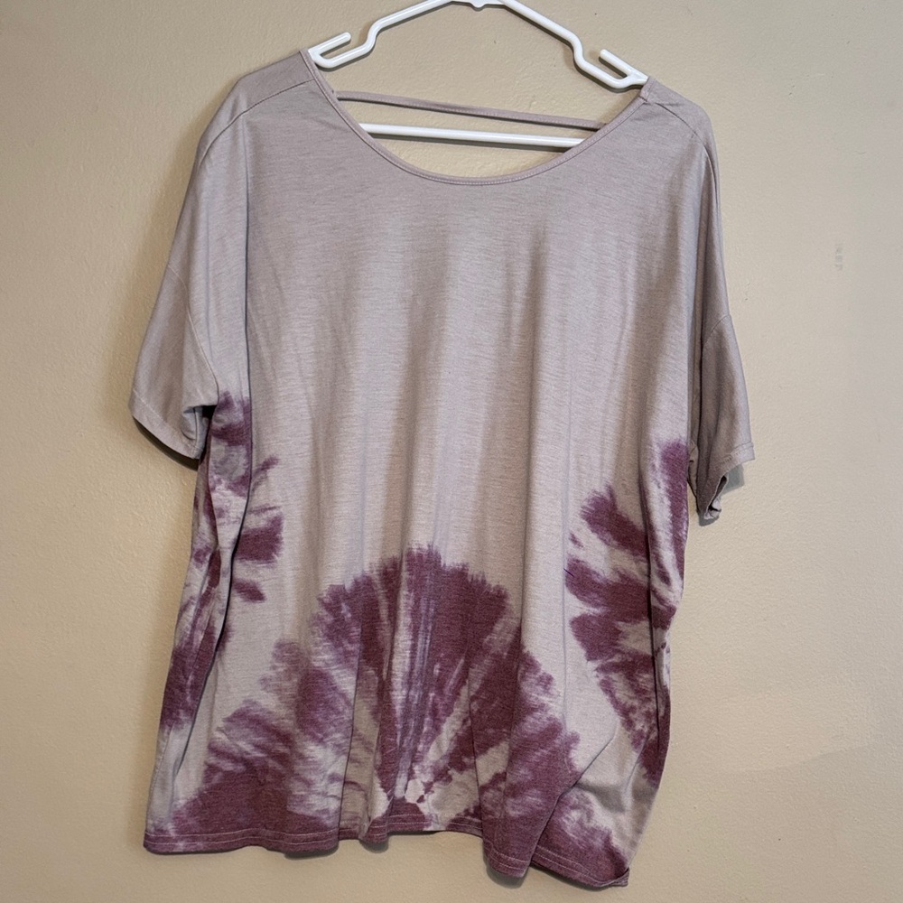 Love Riche Mauve and Gray Short Sleeve Tee